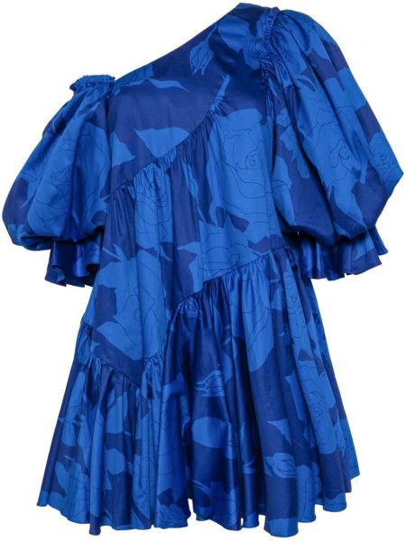 Bombažna obleka Aje modra
