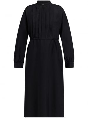 Plisované midi šaty Jil Sander čierna