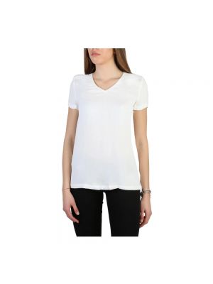 Koszulka z wiskozy Armani biała