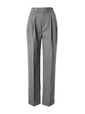 Pantaloni plissettati Lauren Ralph Lauren grigio