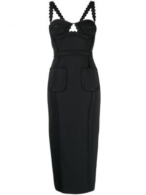 Μίντι φόρεμα Elie Saab μαύρο