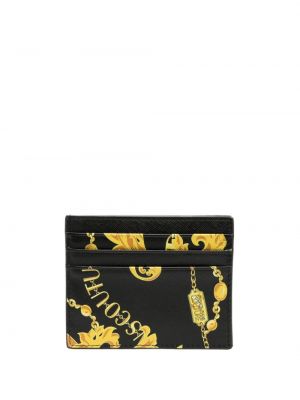 Usnjena denarnica s potiskom Versace Jeans Couture