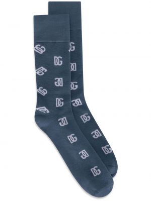 Чорапи Dolce & Gabbana синьо