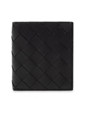 Czarny portfel skórzany Bottega Veneta