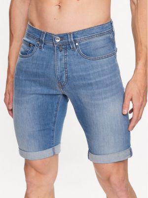 Priliehavé džínsové šortky Pierre Cardin modrá