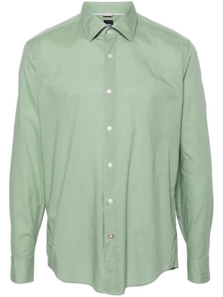 Chemise longue en coton Boss vert