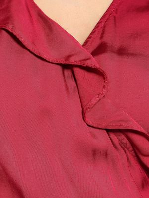 Aksamitna satynowa sukienka Velvet czerwona