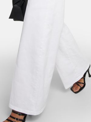 Kalhoty s vysokým pasem relaxed fit Frame bílé