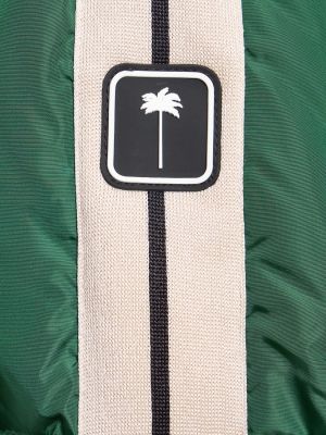 Nylonowa kurtka puchowa z kapturem Palm Angels zielona