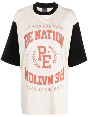 T-shirt con stampa P.e Nation arancione