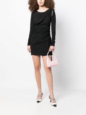 Drapované mini šaty Nº21 černé