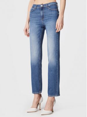 Priliehavé džínsy s rovným strihom Guess modrá