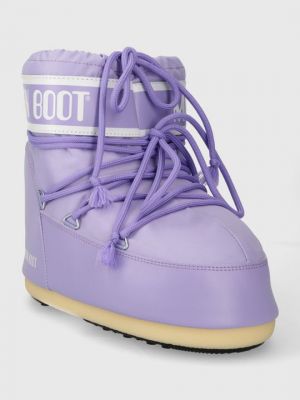 Нейлоновые зимние ботинки Moon Boot фиолетовые