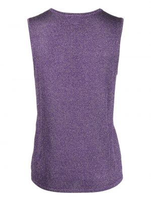 Haut sans manches en tricot Paule Ka violet