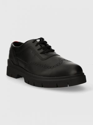 Kožne cipele Hugo crna