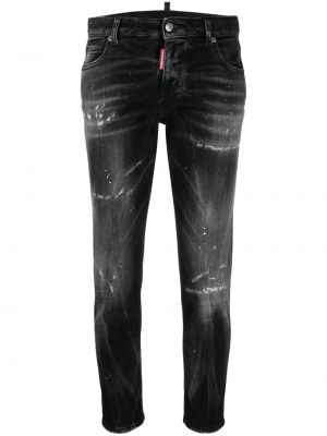 Jeans 7/8 med hög midja Dsquared2 svart