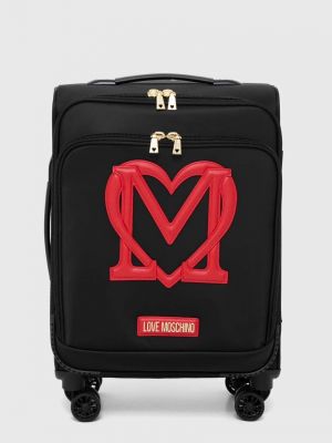 Czarna walizka Love Moschino