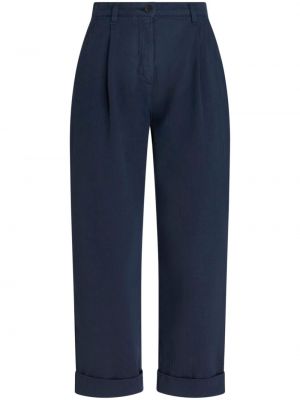 Pantaloni chino din bumbac cu model herringbone Etro albastru