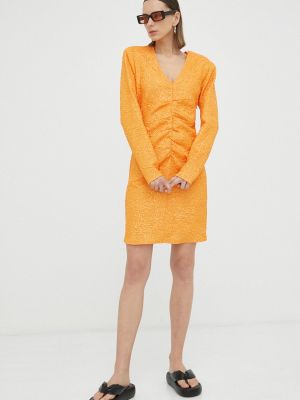 Sukienka mini dopasowana Gestuz pomarańczowa