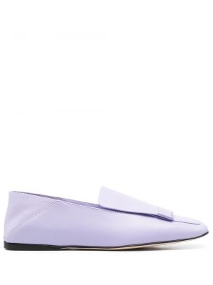 Pantofi loafer din piele slip-on Sergio Rossi violet
