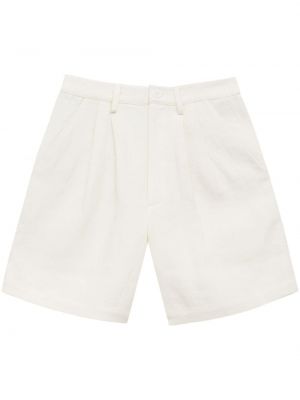 Pantaloni scurți de in plisate Anine Bing alb