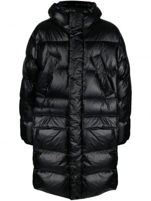 Oversized megfordítható hímzett kapucnis melegítő felső Adidas fekete
