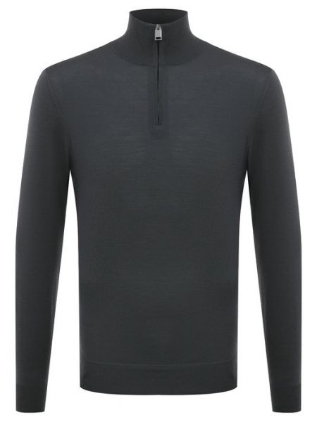 Шерстяной свитер Brioni серый