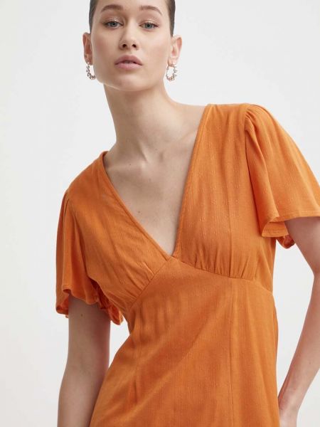 Оранжевое платье миди Billabong