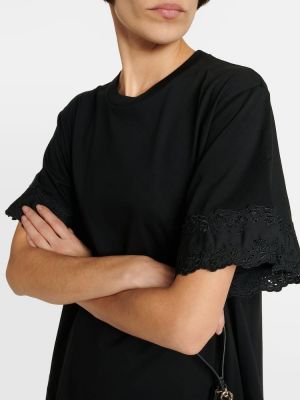 Mini vestido de algodón de tela jersey Simone Rocha negro