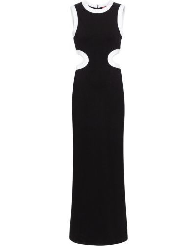 Jersey hosszú ruha Staud fekete