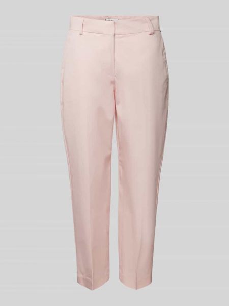 Spodnie slim fit w jednolitym kolorze Tommy Hilfiger różowe
