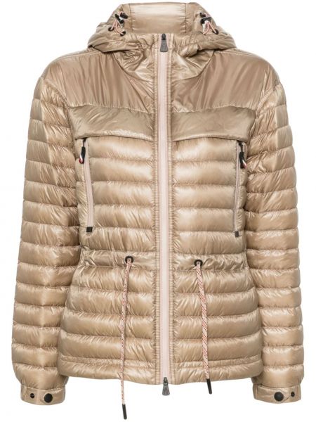 Pernata jakna s kapuljačom Moncler Grenoble smeđa