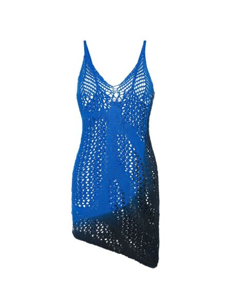 Sukienka mini z dekoltem w serek The Attico niebieska