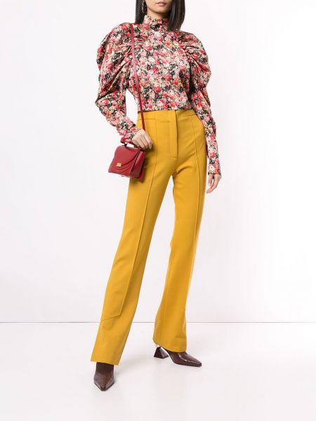 Pantalones de cintura alta Dorothee Schumacher amarillo
