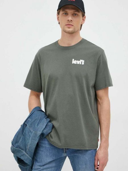 Памучна тениска с дълъг ръкав с принт Levi's®