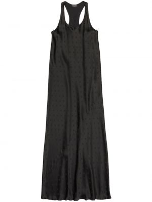 Sukienka wieczorowa z nadrukiem Balenciaga czarna