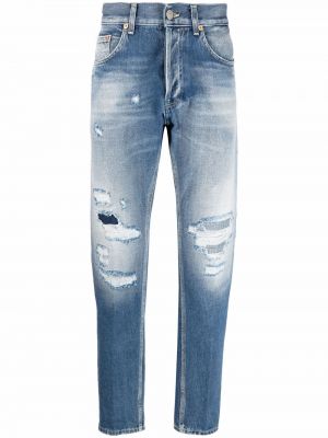 Nødlidende tapered fit jeans Dondup blå