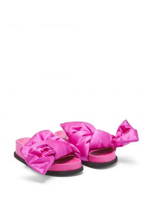Sandales avec noeuds en satin en soie Nº21 rose