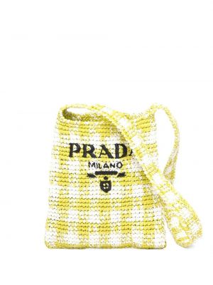 Плетени плажна чанта Prada