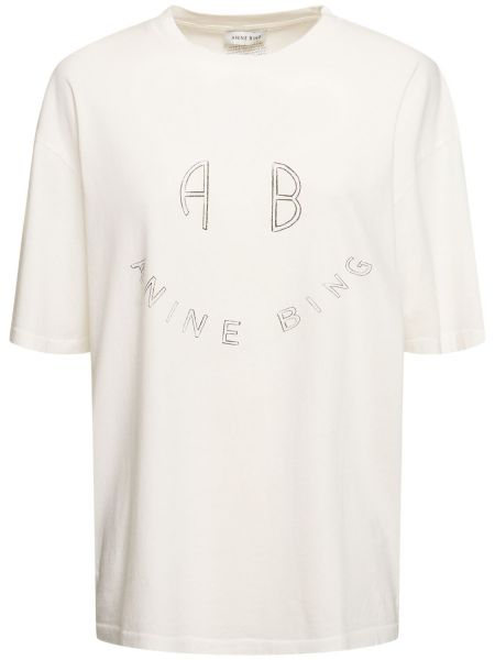 Camiseta de algodón de tela jersey Anine Bing