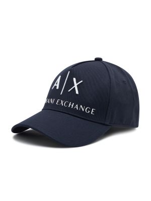 Kepurė su snapeliu Armani Exchange mėlyna