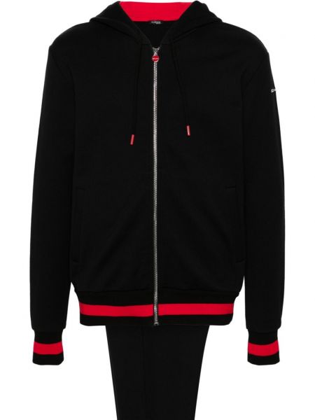 Hætte broderet tracksuit Kiton sort