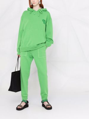 Pantalon de joggings en coton Nanushka vert