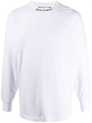 T-shirt a maniche lunghe Palm Angels bianco