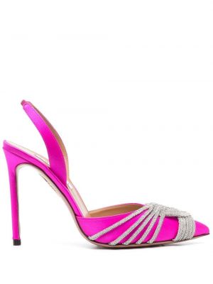 Pumpar med remmar med slingback Aquazzura rosa