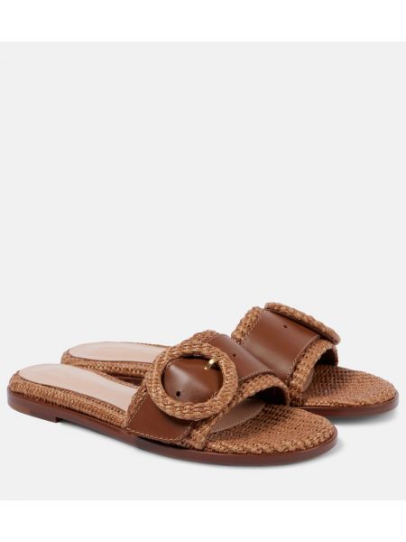 Læder sandaler Gianvito Rossi brun