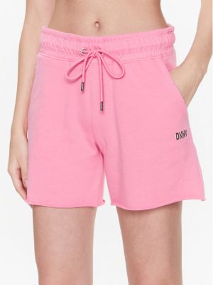 Pantaloni scurți de sport Dkny Sport roz