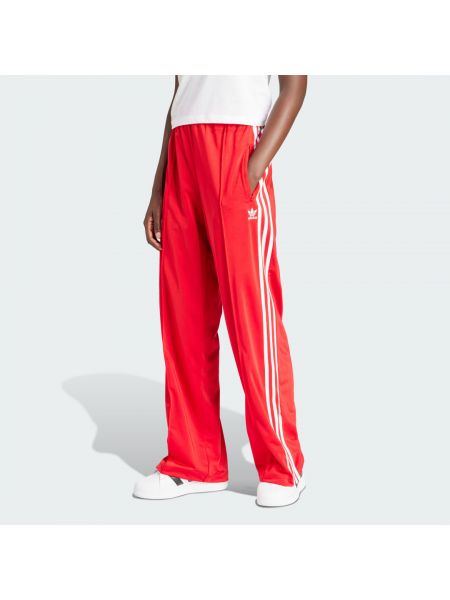 Spodnie sportowe relaxed fit Adidas Originals czerwone