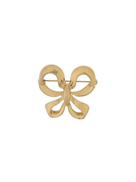 Broche con lazo Yves Saint Laurent Pre-owned dorado