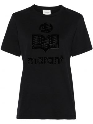 Kokvilnas t-krekls Marant Etoile melns